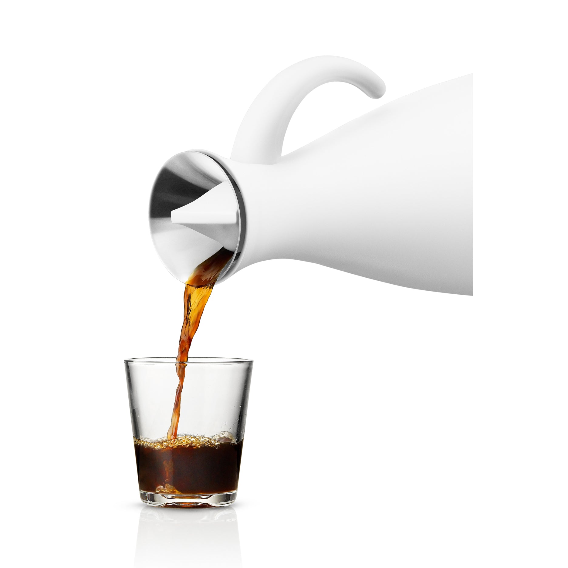 Thermoskanne 1 l, Mattweiß